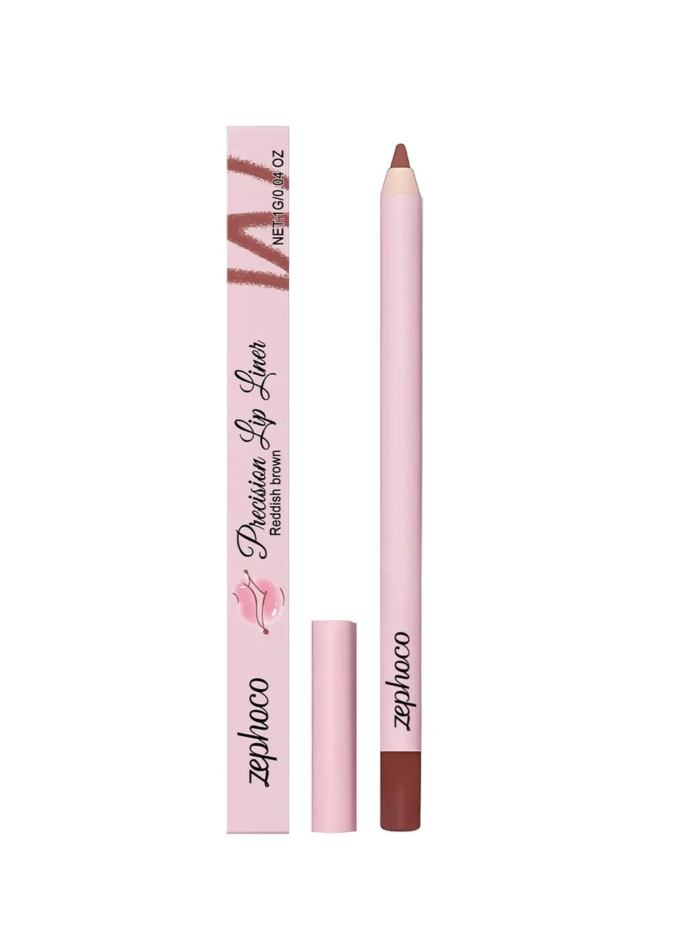 Zephoco Precision Lip Liner Pencil Reddish Brown New In Box